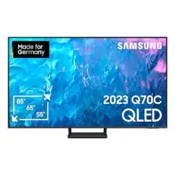 Produktbild: Samsung QLED 4K Q70C 55 Zoll Fernseher (GQ55Q70CATXZG, Deutsches Modell), Quantum Prozessor 4K, Motion Xcelerator Turbo+, Quantum HDR, Smart TV (2023)