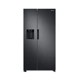 Produktbild: Samsung RS6JA8811B1/EG Side-by-Side Kühlschrank, 178 cm, 634 ℓ, 225 ℓ Gefriervolumen, Space Max Technologie, Premium Black Steel