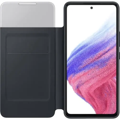 Produktbild: Samsung S View Wallet Cover EF-EA536 für das Galaxy A53 5G | Flip Cover, Handy-Hülle, stoßfest, Schutz Case, Black - 6,5 Zoll
