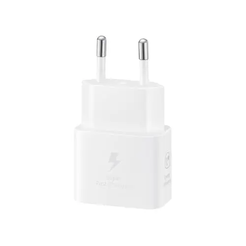 Produktbild: Samsung Schnellladegerät, USB-C, 25W ohne Datenkabel, White