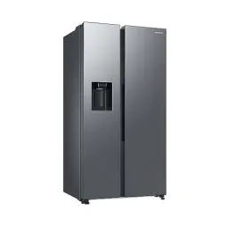 Produktbild: Samsung Side-by-Side-Kühlschrank mit Gefrierfach, 178 cm, 634 l Gesamtvolumen, 225 l Gefrierteil, AI Energy Mode, Wasser- und Eisspender, Frischwasseranschluss, Edelstahl-Look, RS6GCG885DS9EG