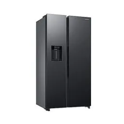 Produktbild: Samsung Side-by-Side-Kühlschrank mit Gefrierfach, 178 cm, 635 l, AI Energy Mode, Wasser- und Eisspender, No Frost+, Premium Black Steel, RS6GA854CB1/EG