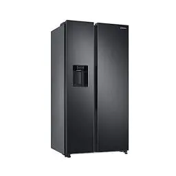 Produktbild: Samsung Side-by-Side-Kühlschrank mit Gefrierfach, 178 cm, 635 l, AI Energy Mode, Wasser- und Eisspender, No Frost+, Premium Black Steel, RS6GA884CB1/EG
