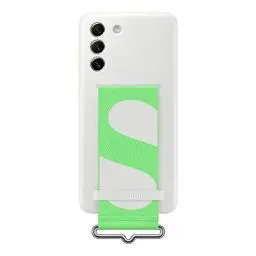 Produktbild: Samsung Silicone Smartphone Cover EF-GG990 für Galaxy S21 FE 5G | Silikon, Band, Handy-Hülle, extra dünn, stoßfest, Schutz Case, white - 7,1 Zoll