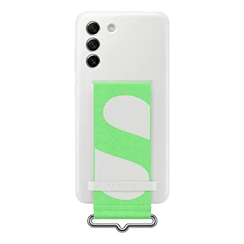 Produktbild: Samsung Silicone Smartphone Cover EF-GG990 für Galaxy S21 FE 5G | Silikon, Band, Handy-Hülle, extra dünn, stoßfest, Schutz Case, white - 7,1 Zoll
