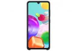 Produktbild: Samsung Silicone Smartphone Cover EF-PA415 für Galaxy A41 Handy-Hülle, Silikon, Schutz Case, stoßfest, dünn und griffig, schwarz