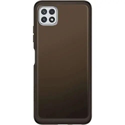 Produktbild: Samsung Soft Clear Cover Smartphone Cover EF-QA226 für Galaxy A22 5G Handy-Hülle, extra-dünn und griffig, Schutz Case, durchsichtig, Schwarz