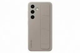 Produktbild: Samsung Standing Grip Smartphone Case EF-GS921 für Galaxy S24, Handy-Hülle, Fingerhalterung, Schlankes Design, Taupe