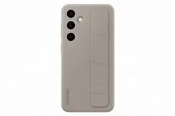 Produktbild: Samsung Standing Grip Smartphone Case EF-GS926 für Galaxy S24+, Handy-Hülle, Fingerhalterung, Schlankes Design, Taupe