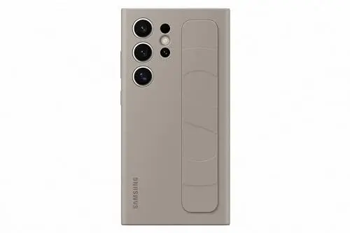 Produktbild: Samsung Standing Grip Smartphone Case EF-GS928 für Galaxy S24 Ultra, Handy-Hülle, Fingerhalterung, Schlankes Design, Taupe