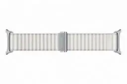 Produktbild: Samsung Trail Armband ET-SVL70 für die Galaxy Watch Ultra | Uhrenarmband, Atmungsaktives Arbmand, Original Zubehör, weiches Material, guter Sitz, Hakenverschluss, White