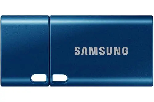 Produktbild: Samsung USB-Stick, USB-C, 512 GB, 400 MB/s Lesen, 110 MB/s Schreiben, USB 3.2 Gen1 Flash Drive für Notebooks, Tablets und Smartphones, Blue, MUF-512DA/APC