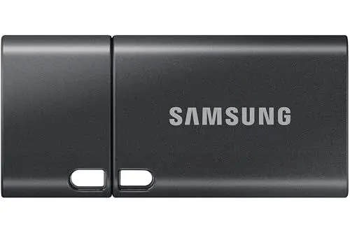 Produktbild: Samsung USB-Stick, USB-C, 512 GB, 400 MB/s Lesen, 110 MB/s Schreiben, USB 3.2 Gen1 Flash Drive für Notebooks, Tablets und Smartphones, Titan Gray, MUF-512DA4/APC