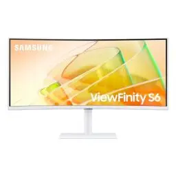 Produktbild: Samsung ViewFinity S65TC Curved Monitor, 34 Zoll, Bildschirm mit VA-Panel, 3.440 x 1.440 Pixel, 1.000R Radius, HDR10, KVM-Switch, Bildwiederholrate 100 Hz, Reaktionszeit 5 ms (G/G), Höhenverstellbar