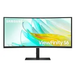 Produktbild: Samsung ViewFinity S65UC Curved Monitor 34 Zoll, Mit Lautsprechern, Bildschirm mit VA-Panel, 3.440 x 1.440 Pixel, Bildwiederholrate 100 Hz, Reaktionszeit 5 ms, 90 W Laden via USB-C, Pivot