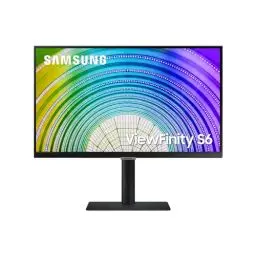 Produktbild: Samsung ViewFinity S6 Business Monitor, 24 Zoll, IPS-Panel, 2.560 x 1.440 Pixel, Freesync, Bildwiederholrate 75 Hz, Reaktionszeit 5 ms, USB-C mit 65W Laden, Pivot, Schwarz