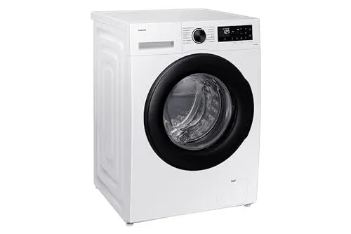 Produktbild: Samsung Waschmaschine, 9 kg, 1.400 U/min, EEK: A, Mikroplastik-Programm, Ecobubble, 14 Programme, WiFi SmartControl, Weiß/Schwarz, WW9ECGC04AAEEG