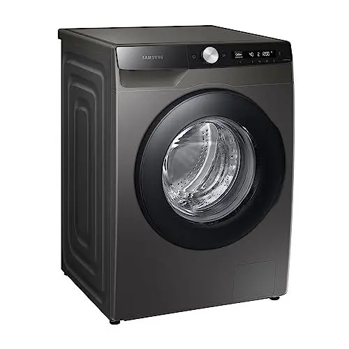 Produktbild: Samsung Waschmaschine, 8 kg, 1400 U/min, Ecobubble, Automatische Waschmittel- und Weichspülerdosierung, Inox/Schwarz, WW80T534AAXAS2