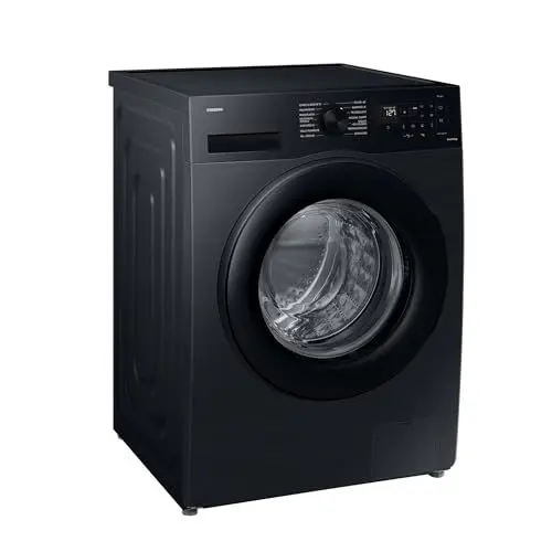 Produktbild: Samsung Waschmaschine, 9 kg, 1.400 U/min, EEK: A, Mikroplastik-Programm, Ecobubble, 14 Programme, WiFi SmartControl, Schwarz, WW90CGC04AABEG