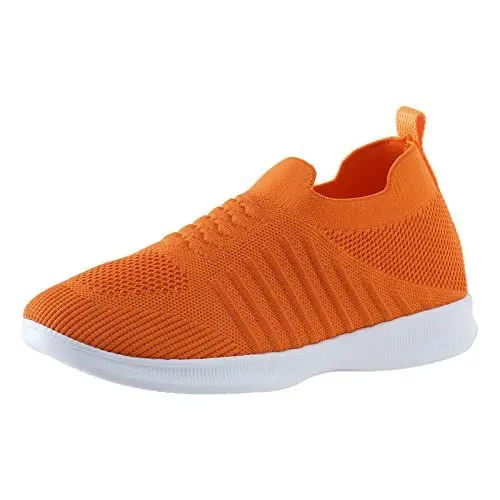 Produktbild: Samt Ballerinas Mit Riemchen Schuhe Beige Damen Damen-Freizeitschuhe, modisch, einfach und einfarbig, das Muster, Mesh, atmungsaktiv, bequem und mit Samt Ballerinas Mit Riemchen Schuhe (Orange, 39)