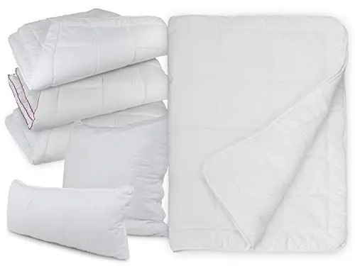 Produktbild: Samtweiche Bettwaren und Kissen aus Mikrofaser – erhältlich als Körperzonen-Bett, Vier-Jahres-Zeiten-Bett und Stegbett in je 2 Größen sowie als Kissen in 2 Größen, 4-Jahreszeiten-Bett 155 x 220