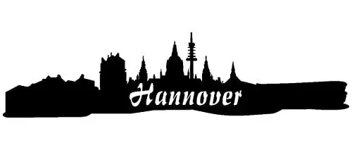 Produktbild: Samunshi® Wandsticker Hannover Skyline Wandtattoo viele Farben und Größen sofort lieferbar 30 x 7,4cm schwarz