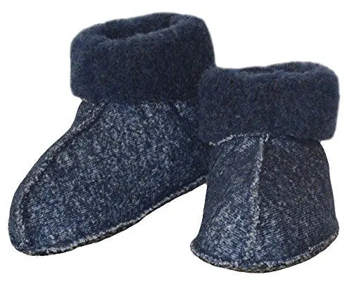 Produktbild: SamWo, Schafwoll-Wohlfühl-Haussocken/Fußwärmer für Kinder, Sohle mit rutschfesten Noppen, 100% Schafwolle, EL FW 29-30 bl
