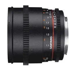 Produktbild: SAMYANG 7817 85/1,5 Objektiv Video DSLR II Sony E manueller Fokus Videoobjektiv 0,8 Zahnkranz Gear, Porträtobjektiv schwarz