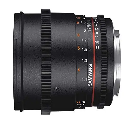 Produktbild: SAMYANG 7817 85/1,5 Objektiv Video DSLR II Sony E manueller Fokus Videoobjektiv 0,8 Zahnkranz Gear, Porträtobjektiv schwarz