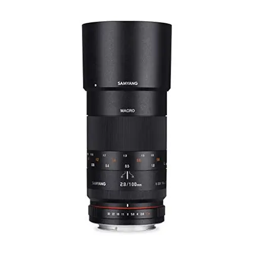 Produktbild: Samyang 100mm F2.8 Makro für Nikon F – Vollformat und APS-C Macro Teleobjektiv Festbrennweite für Nikon F-Mount, manueller Fokus, für Nikon D6, D780, D850, D5, D750, D3500, D7500, D500