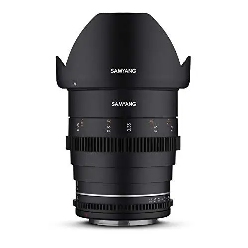 Produktbild: Samyang 23002 MF 24mm T1,5 VDSLR MK2 Nikon F – lichtstarkes T1,5 Weitwinkel Cine- und Video Objektiv für Nikon F Mount, 24 mm Festbrennweite, Follow Focus Zahnkränze Vollformat und APS-C, 8K Auflösung