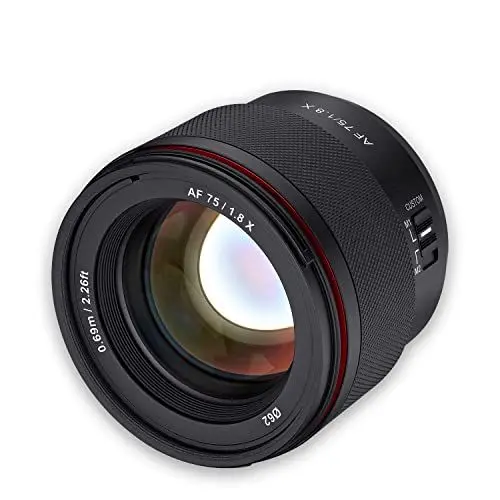 Produktbild: Samyang - AF 75mm F1.8 - Fuji X - Teleobjektiv - Montageobjektiv - Prime