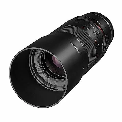 Produktbild: Samyang MF 100mm F2.8 Makro für Sony E – Macro Teleobjektiv für Sony E-Mount, geeignet für APS-C und Vollformat, manueller Fokus, für Sony E - A6100, A6400, A6600, A6500, A1, A7S III, A7C II A7C R