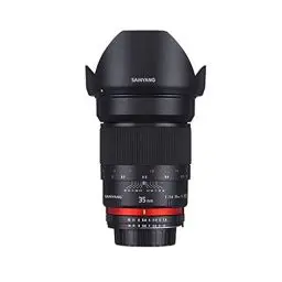 Produktbild: Samyang MF 35mm F1,4 Canon EF – Weitwinkel Objektiv Festbrennweite manueller Fokus, Foto Objektiv für Canon EF- Mount APS-C Kameras Canon EOS-1D X Mark III 6D Mark II 5D