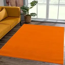Produktbild: SANAT Kurzflor Teppich Wohnzimmer - Uni Modern Teppiche fürs Schlafzimmer, Arbeitszimmer, Büro, Flur, Kinderzimmer und Küche - Orange, 120 x 170 cm