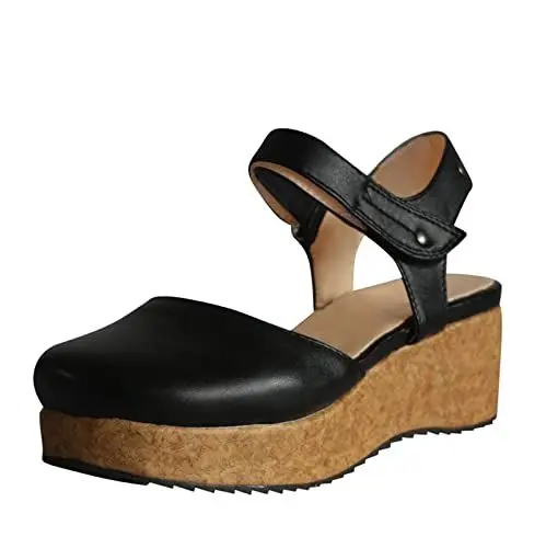 Produktbild: Sandalen Beige Damen Mit Absatz Schlappen Zehentrenner Damen Leder Plateau Flip Flops Damen Schuhe Mit Keilabsatz Schuhe Damen Sommer Elegant Damen Sandalette Damen Schuhe Mit Absatz