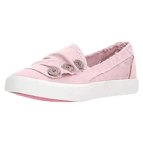 Produktbild: Sandalen Damen Leichte Schuhe Damen Ballerinas Lässige Damen-Schuhe aus Segeltuch mit Knopfleiste und runder Zehenpartie, atmungsaktiv, bequem, Schuhe Espadrilles FüR Damen Plateau Pumps (Pink, 40)