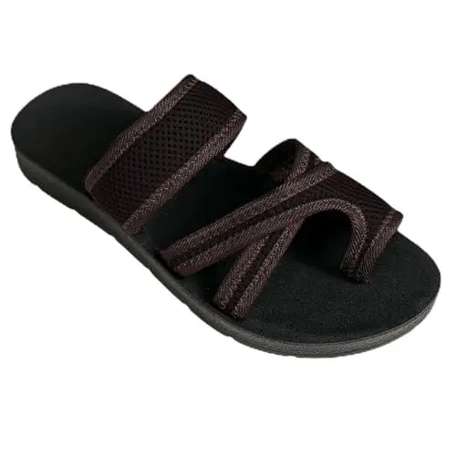 Produktbild: Sandalen KorkfußBett Damen Schlappen Herren Damen Strandsandalen Hohl Casual Hausschuhe Flache Schuhe Retro Sandalen Clogs Damen Mit Fussbett On Cloud Schuhe Herren (Coffee, 41)