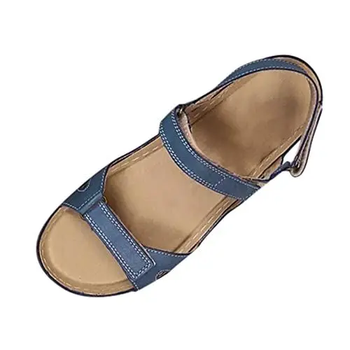 Produktbild: Sandalen Outdoor-solide offene Schuhe für Frauen Strand Edges Damenfußfuß gelegentliche Frauen Blaumann Damen Schuhe (Blue, 41)