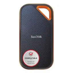 Produktbild: SanDisk Extreme PRO Portable SSD 2 TB (externe SSD, NVMe-SSD-Performance, 2,5 Zoll, 2.000 MB/s Lesen und Schreiben, AES-Verschlüsselung, IP65-Wasser- und -Staubschutz) grau