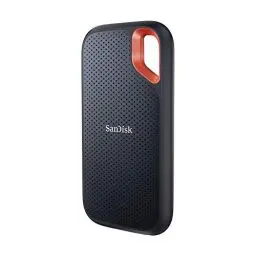 Produktbild: SanDisk Extreme Portable SSD 4 TB (tragbare NVMe SSD, USB-C, bis zu 1.050 MB/s Lesegeschwindigkeit und 1.000 MB/s Schreibgeschwindigkeit, wasser- und staubbeständig) Schwarz