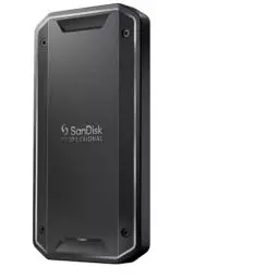 Produktbild: SanDisk PROFESSIONAL PRO-G40 SSD 2 TB (mobile SSD, exFAT formatiert, robuste NVMe SSD mit Thunderbol 3, USB-C, bis zu 3.000 MB/s Lesen, IP68 Gehäuse, staub- und wasserbeständig)