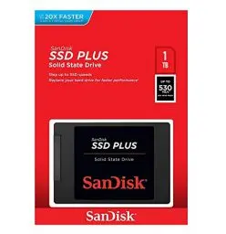 Produktbild: SanDisk SSD PLUS 1 TB Sata III 2.5 Inch Internal SSD, Up to 535 MB/s, Black
