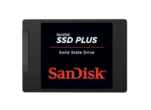 Produktbild: SanDisk SSD Plus interne SSD Festplatte 1 TB (schnelleres Hoch-, Herunterfahren und Laden, Lesegeschwindigkeit 535 MB/s, Schreibgeschwindigkeit 350 MB/s, stoßfest)