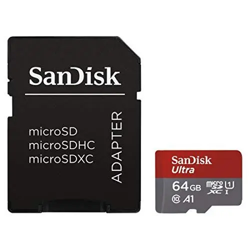 Produktbild: SanDisk Ultra 64GB Imaging microSDXC Speicherkarte + SD-Adapter bis zu 100 MB/Sek., Class 10, U1, A1