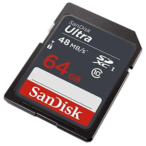 Produktbild: SanDisk Ultra 64GB SDXC bis zu 48 MB/Sek, Class 10 Speicherkarte