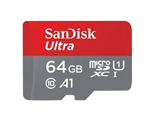 Produktbild: SanDisk Ultra 64GB microSDXC Speicherkarte + Adapter bis zu 100 MB/Sek., Class 10, U1, A1, FFP