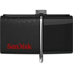 Produktbild: SanDisk 164113 Ultra Dual USB Type-C Laufwerk Smartphone Speicher 256 GB (Mobiler Speicher, USB 3.1, versenkbarer Doppelanschluss, 150MB/s Übertragungsraten, USB Laufwerk)