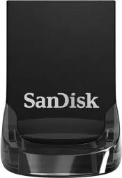 Produktbild: SanDisk Ultra Fit USB 3.2 Flash-Laufwerk 128 GB (Für Laptops, Spielkonsolen und Auto-Audiosysteme, Plug-and-Stay, 400 MB/s Lesen, RescuePRO Deluxe Software)