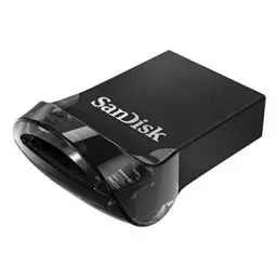 Produktbild: SanDisk Ultra Fit USB 3.2 Flash-Laufwerk 64 GB (Für Laptops, Spielkonsolen und Auto-Audiosysteme, Plug-and-Stay, 300 MB/s Lesen, RescuePRO Deluxe Software)